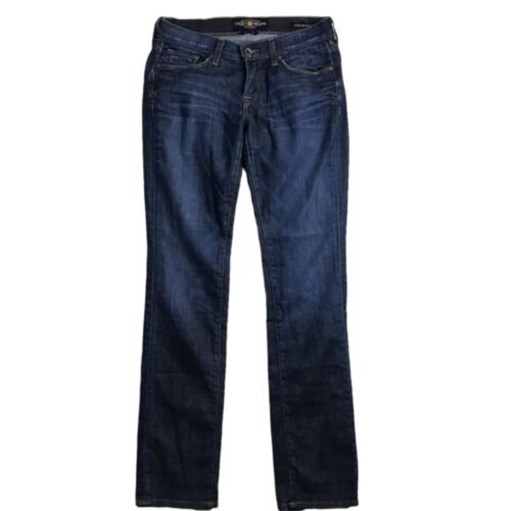 Lucky Brand Womens Blue Zoe Skinny Jeans Size 8 31Wx32L Dark Wash Stretch Tall